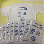 チームTシャツ（昇華印刷）：南ひばりガ丘中学校バスケットボール部　様