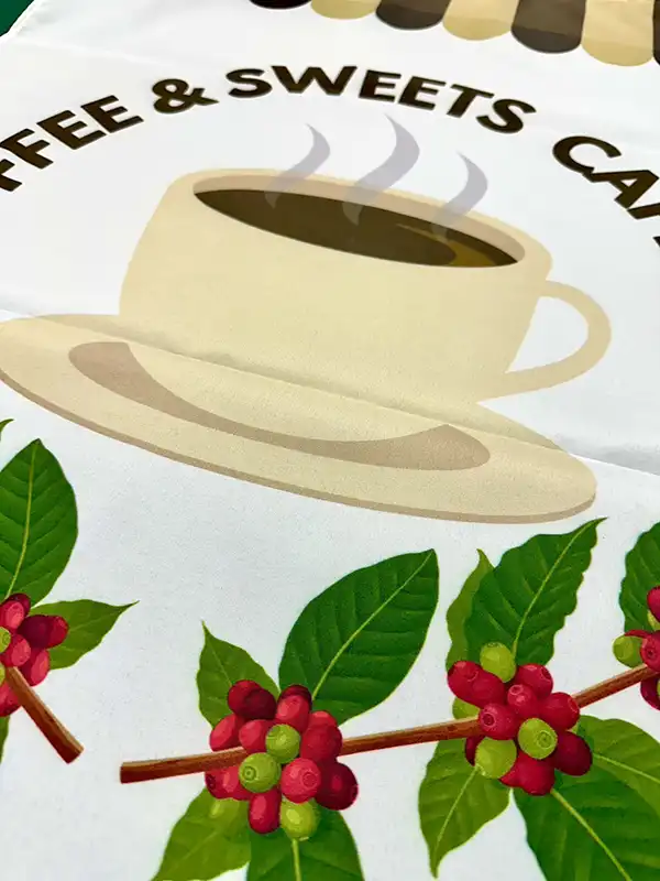 のぼり：店舗用の幟（モーニング用）　兵庫県猪名川町　店舗　CAFE CREA（カフェ　クレア）　様